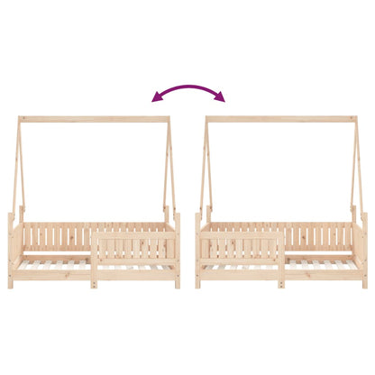 Kinderbedframe Massief Grenenhout 70 x 140 cm Naturel