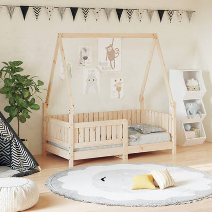 Kinderbedframe Massief Grenenhout 70 x 140 cm Naturel
