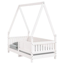 Kinderbedframe 70X140 Cm Massief Grenenhout Wit