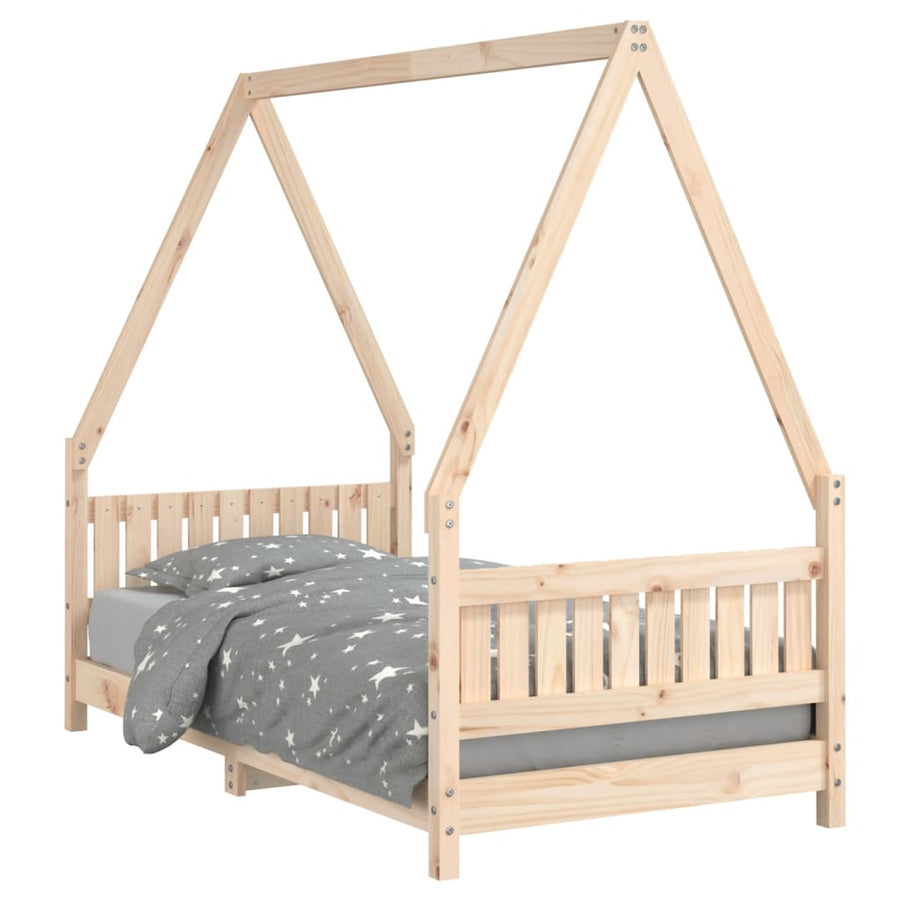 Kinderbedframe 80X160 Cm Massief Grenenhout