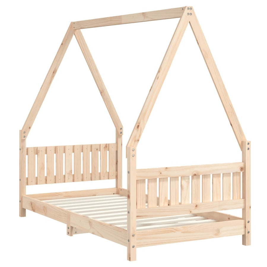 Kinderbedframe 80X160 Cm Massief Grenenhout