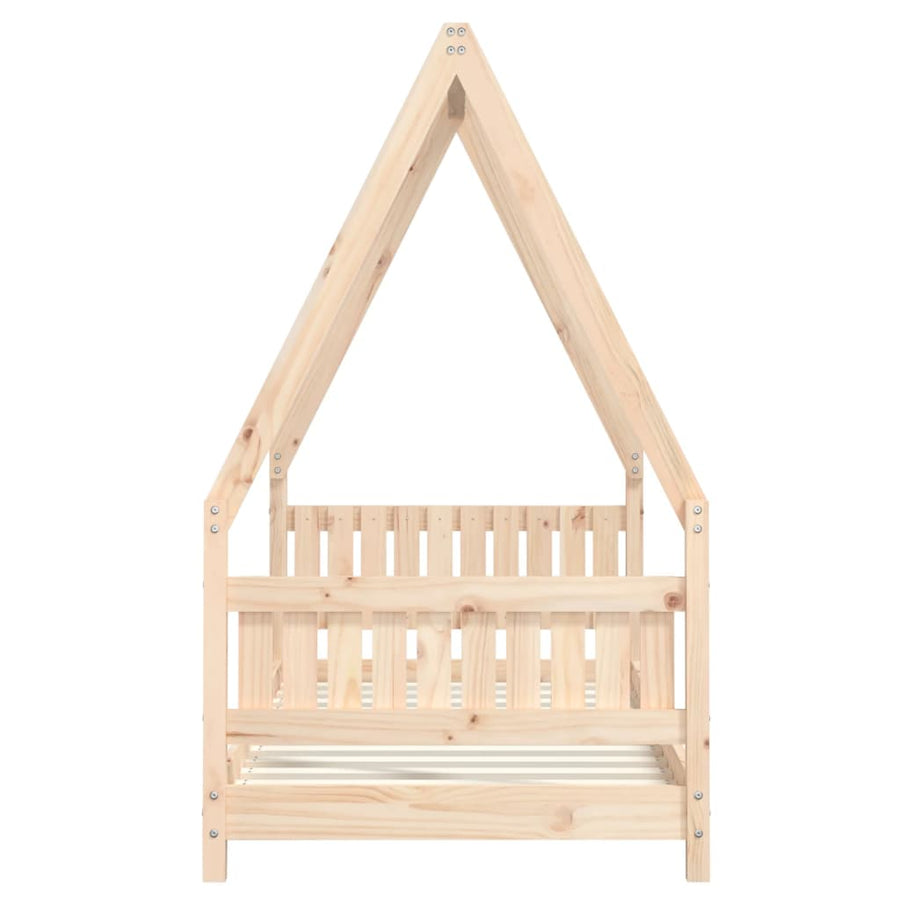 Kinderbedframe 80X160 Cm Massief Grenenhout