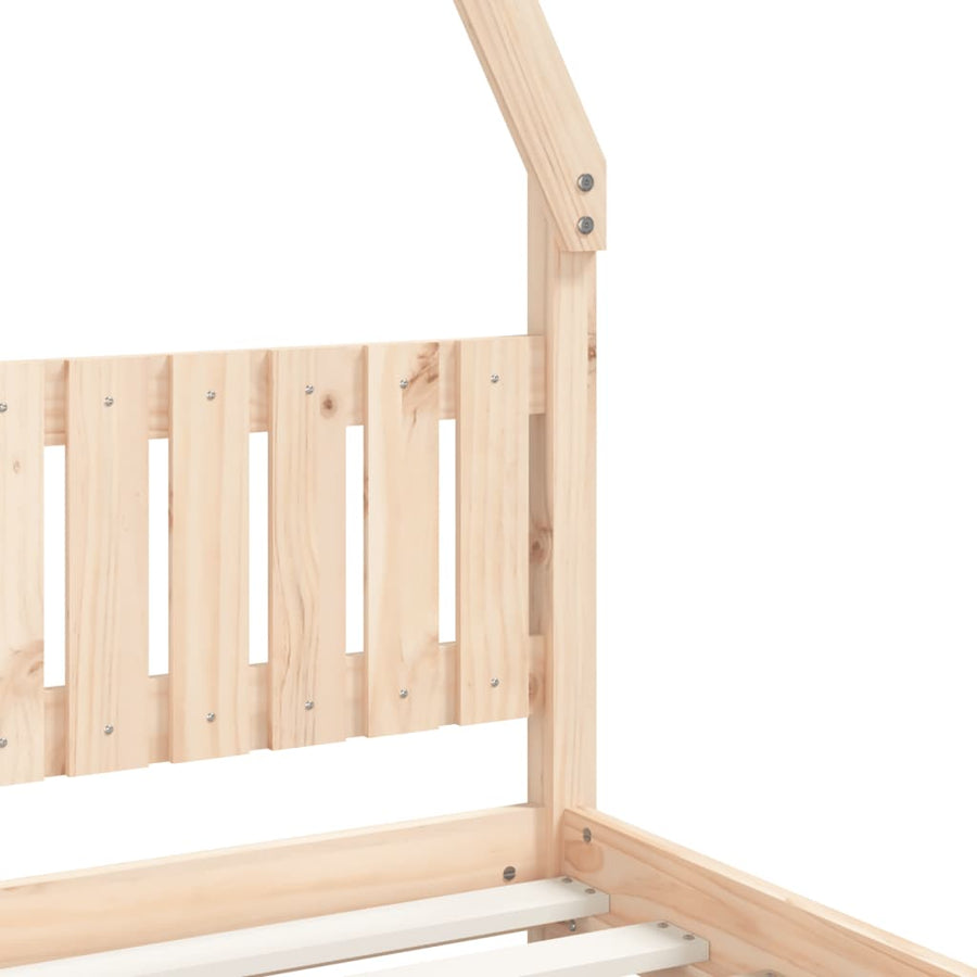 Kinderbedframe 80X160 Cm Massief Grenenhout