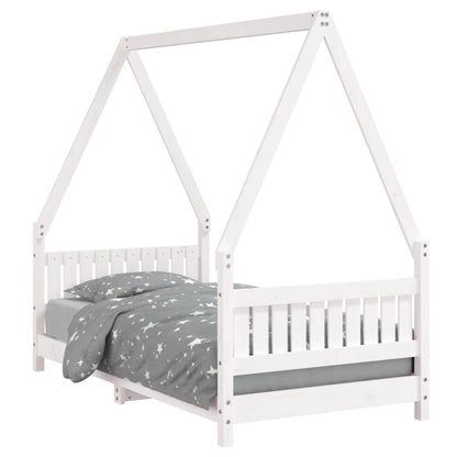 Kinderbedframe 80X160 Cm Massief Grenenhout Wit