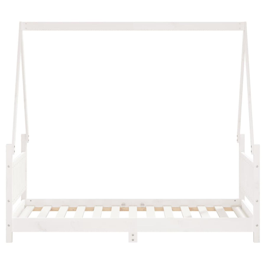 Kinderbedframe 80X160 Cm Massief Grenenhout Wit