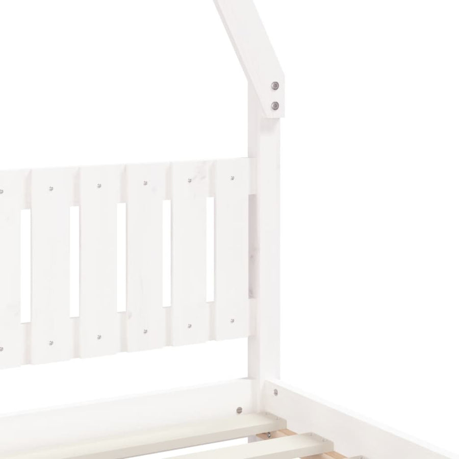 Kinderbedframe 80X160 Cm Massief Grenenhout Wit