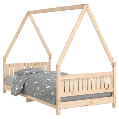 Kinderbedframe 90X190 Cm Massief Grenenhout