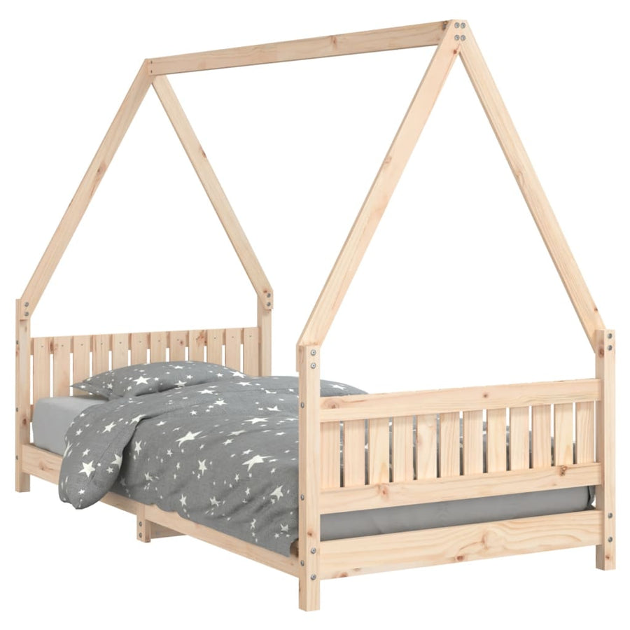 Kinderbedframe 90X190 Cm Massief Grenenhout