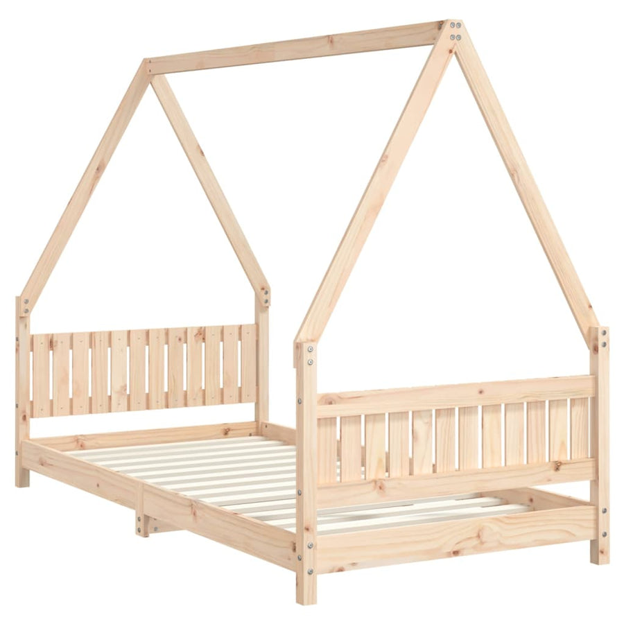 Kinderbedframe 90X190 Cm Massief Grenenhout