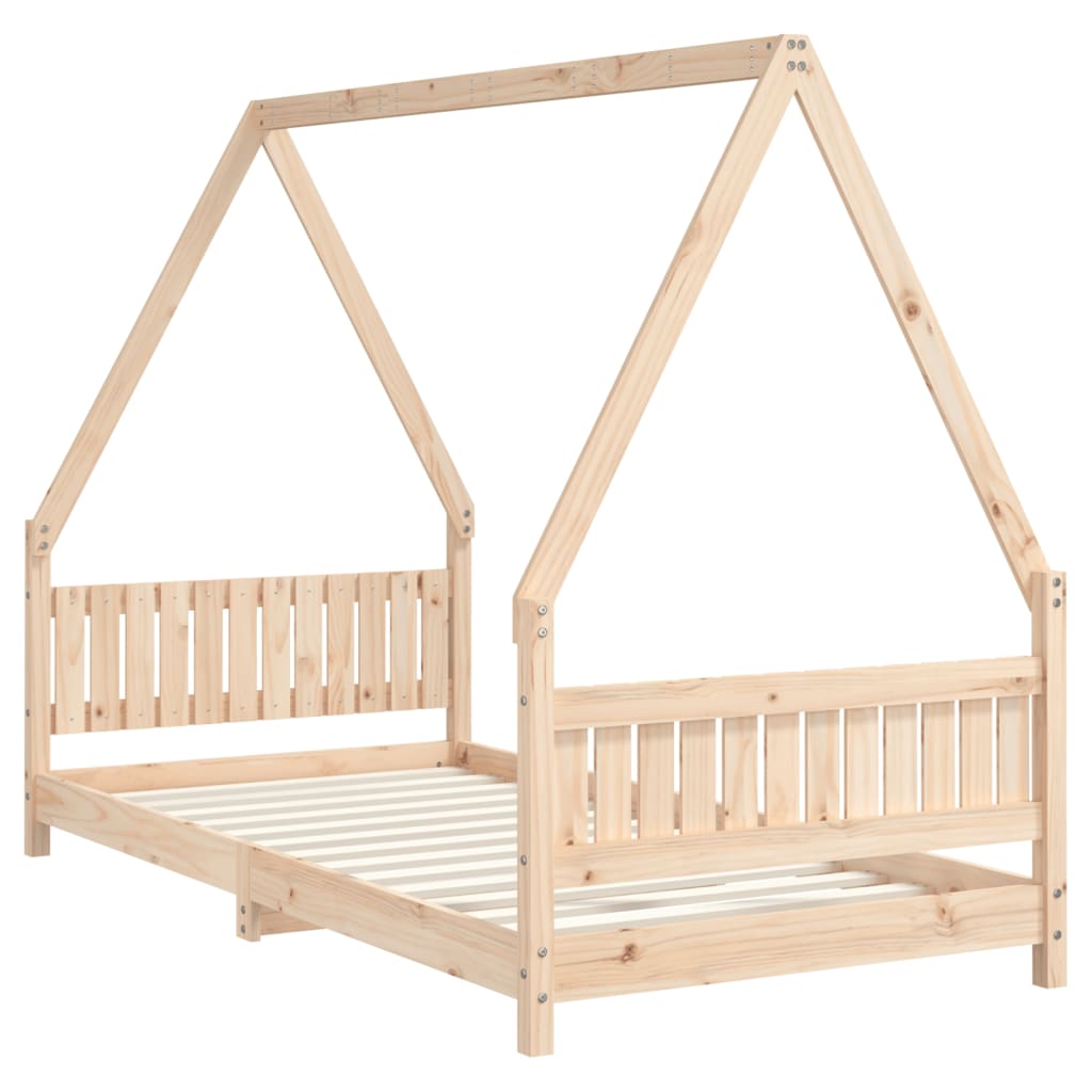 Kinderbedframe 90X190 Cm Massief Grenenhout