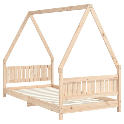 Kinderbedframe 90X190 Cm Massief Grenenhout