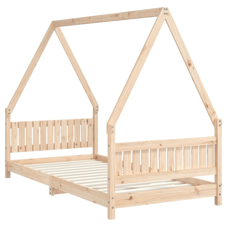 Kinderbedframe 90X190 Cm Massief Grenenhout
