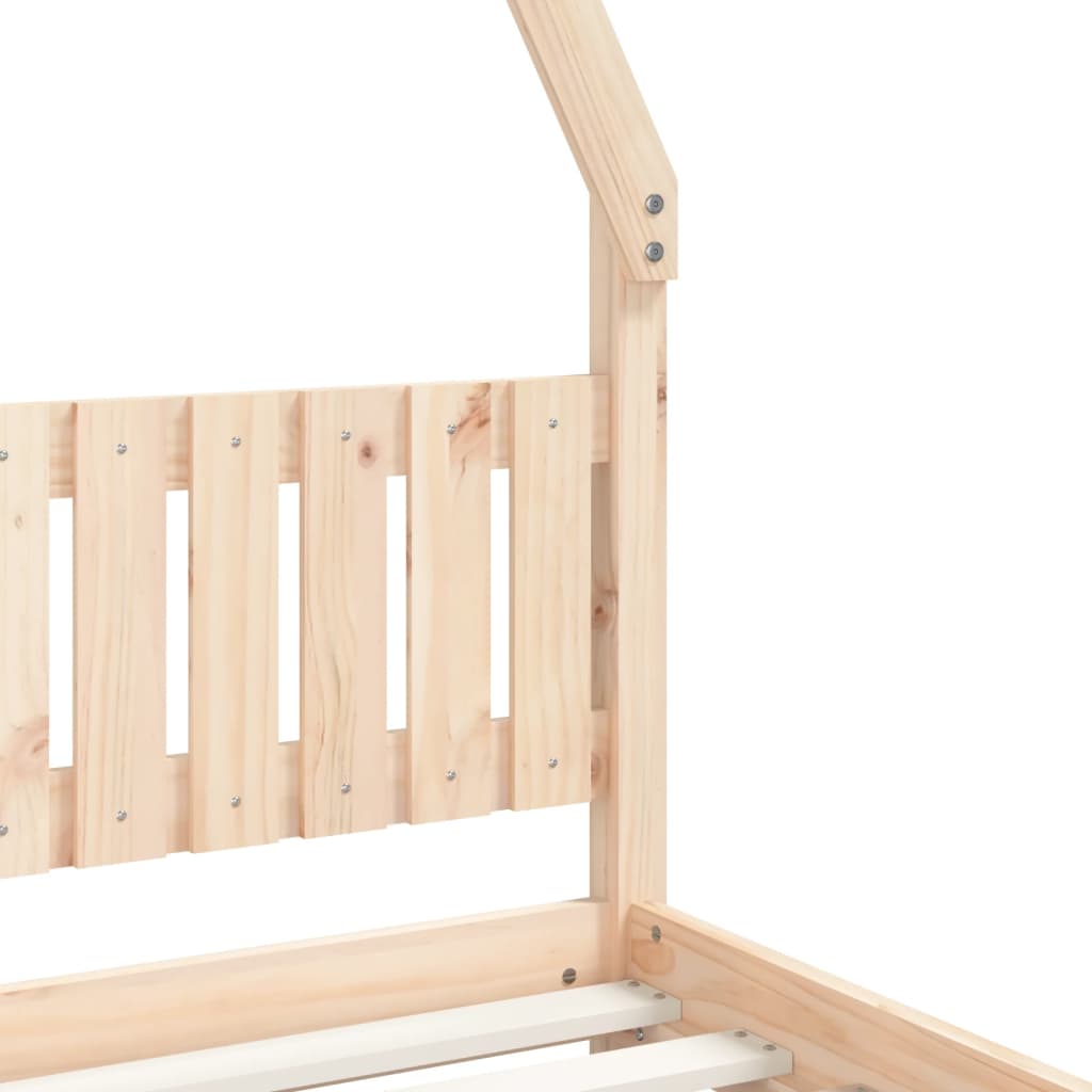 Kinderbedframe 90X190 Cm Massief Grenenhout