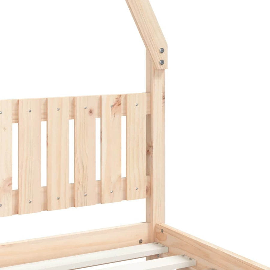Kinderbedframe 90X190 Cm Massief Grenenhout
