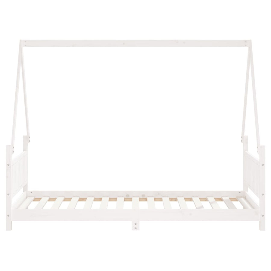 Kinderbedframe 90X190 Cm Massief Grenenhout Wit