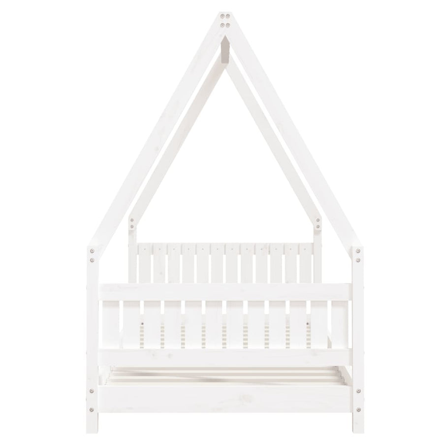 Kinderbedframe 90X190 Cm Massief Grenenhout Wit