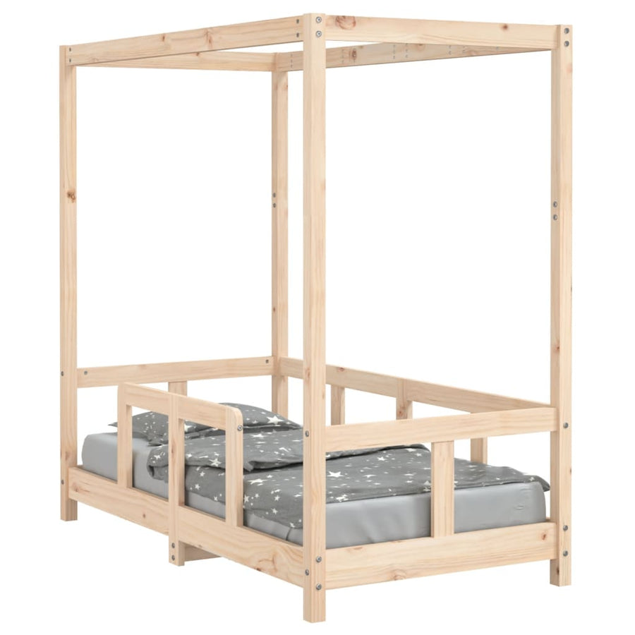 Kinderbedframe 70X140 Cm Massief Grenenhout