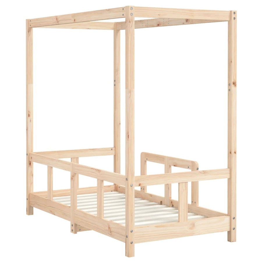 Kinderbedframe 70X140 Cm Massief Grenenhout