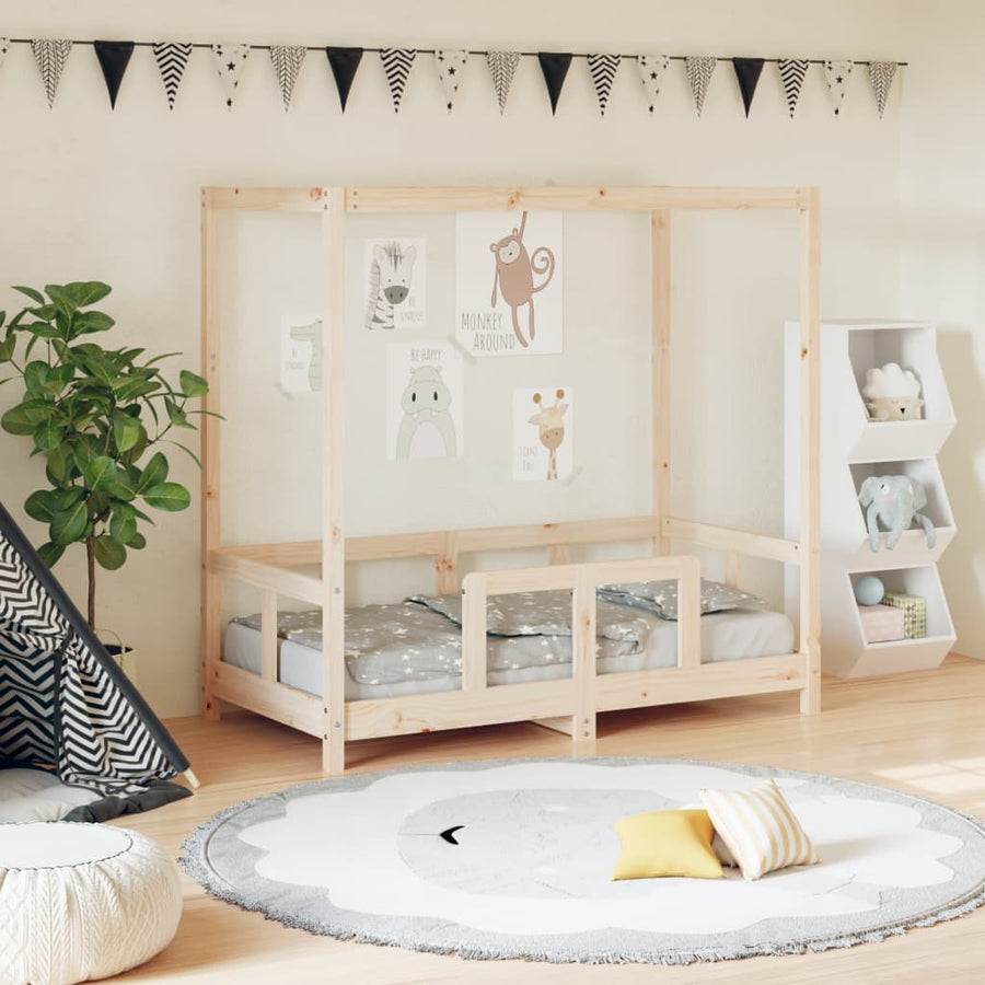 Kinderbedframe 70X140 Cm Massief Grenenhout