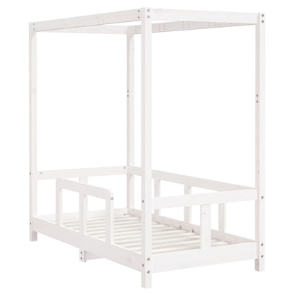 Kinderbedframe 70X140 Cm Massief Grenenhout Wit