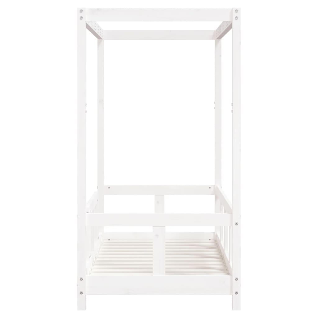 Kinderbedframe 70X140 Cm Massief Grenenhout Wit