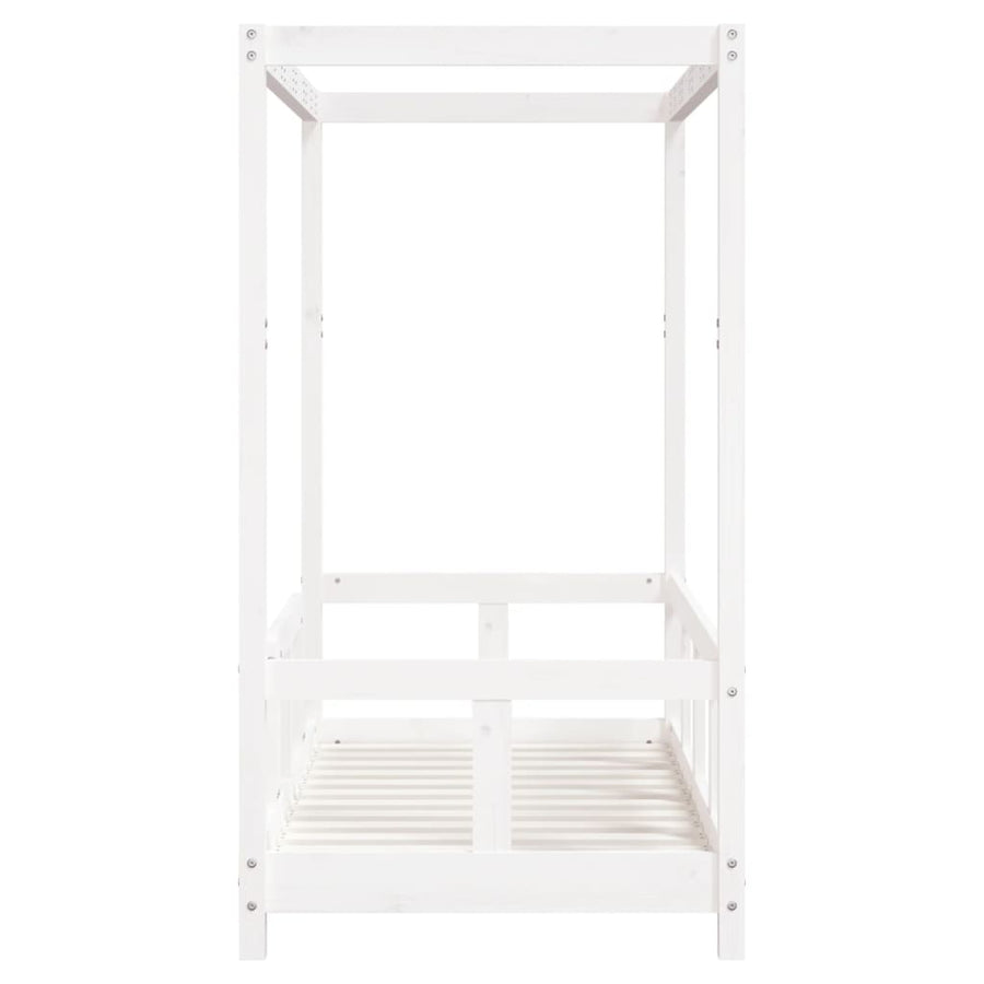 Kinderbedframe 70X140 Cm Massief Grenenhout Wit