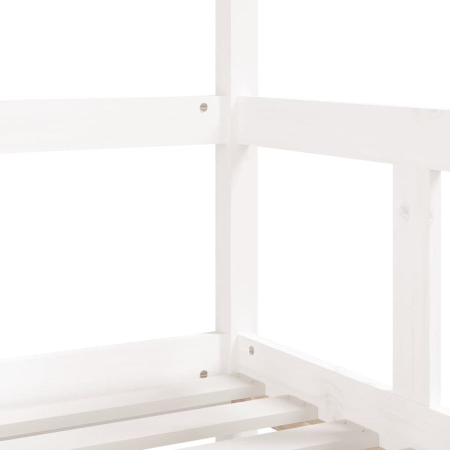 Kinderbedframe 70X140 Cm Massief Grenenhout Wit