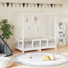Kinderbedframe 70X140 Cm Massief Grenenhout Wit