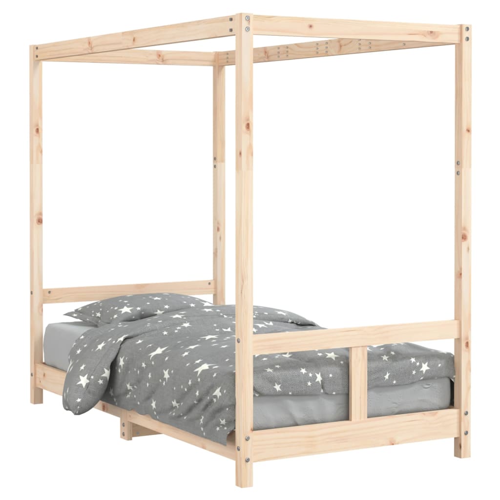 Kinderbedframe 80X160 Cm Massief Grenenhout