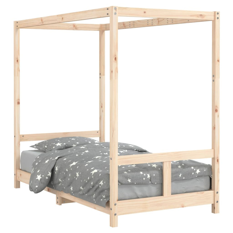 Kinderbedframe 80X160 Cm Massief Grenenhout