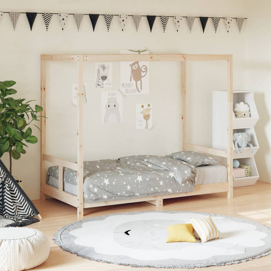Kinderbedframe 80X160 Cm Massief Grenenhout