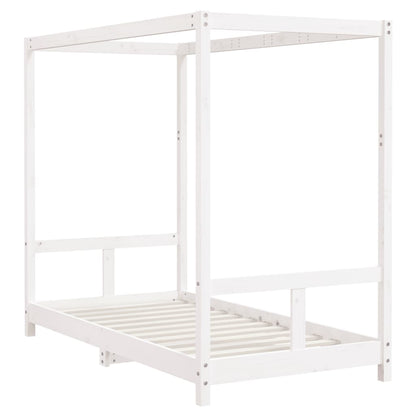 Kinderbedframe 80X160 Cm Massief Grenenhout Wit