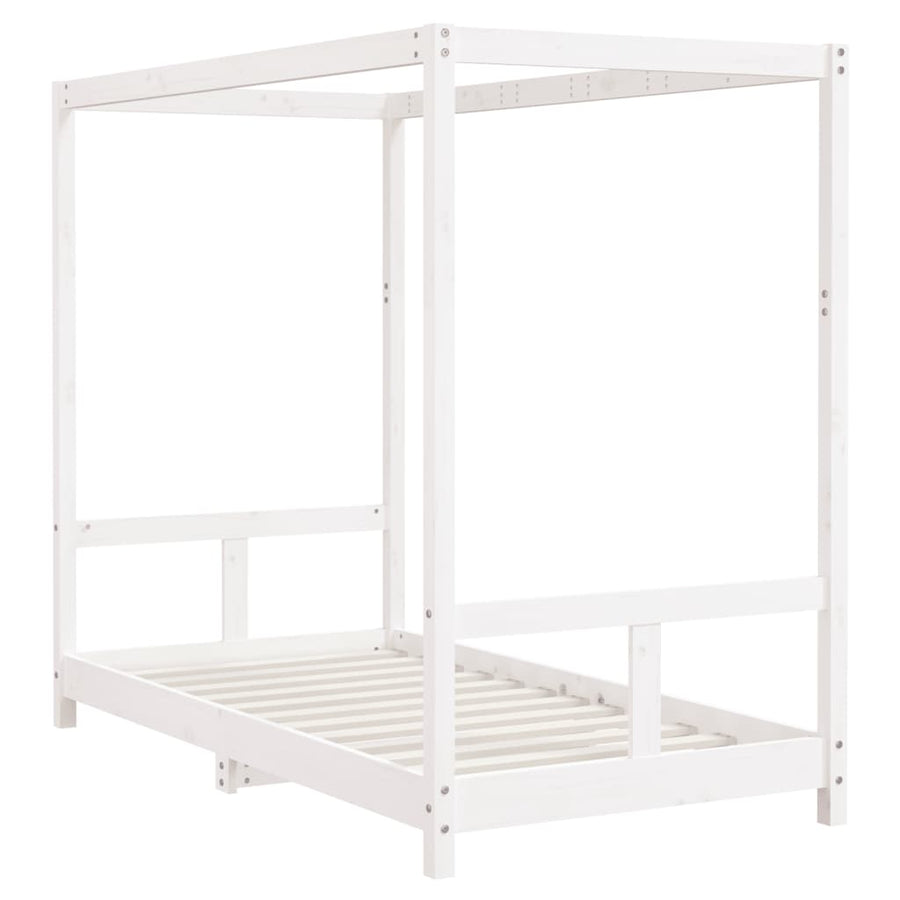 Kinderbedframe 80X160 Cm Massief Grenenhout Wit