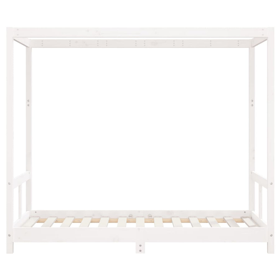 Kinderbedframe 80X160 Cm Massief Grenenhout Wit