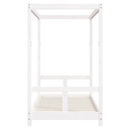 Kinderbedframe 80X160 Cm Massief Grenenhout Wit