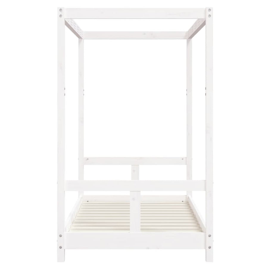 Kinderbedframe 80X160 Cm Massief Grenenhout Wit