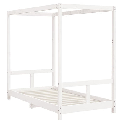 Kinderbedframe 80X160 Cm Massief Grenenhout Wit