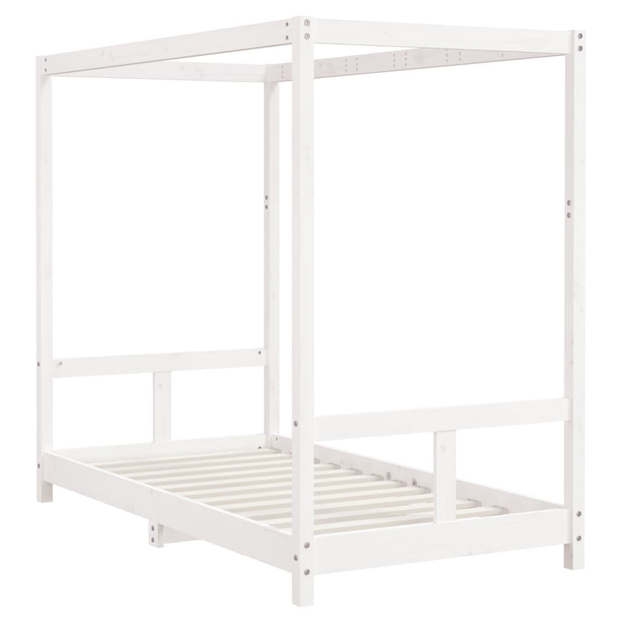 Kinderbedframe 80X160 Cm Massief Grenenhout Wit