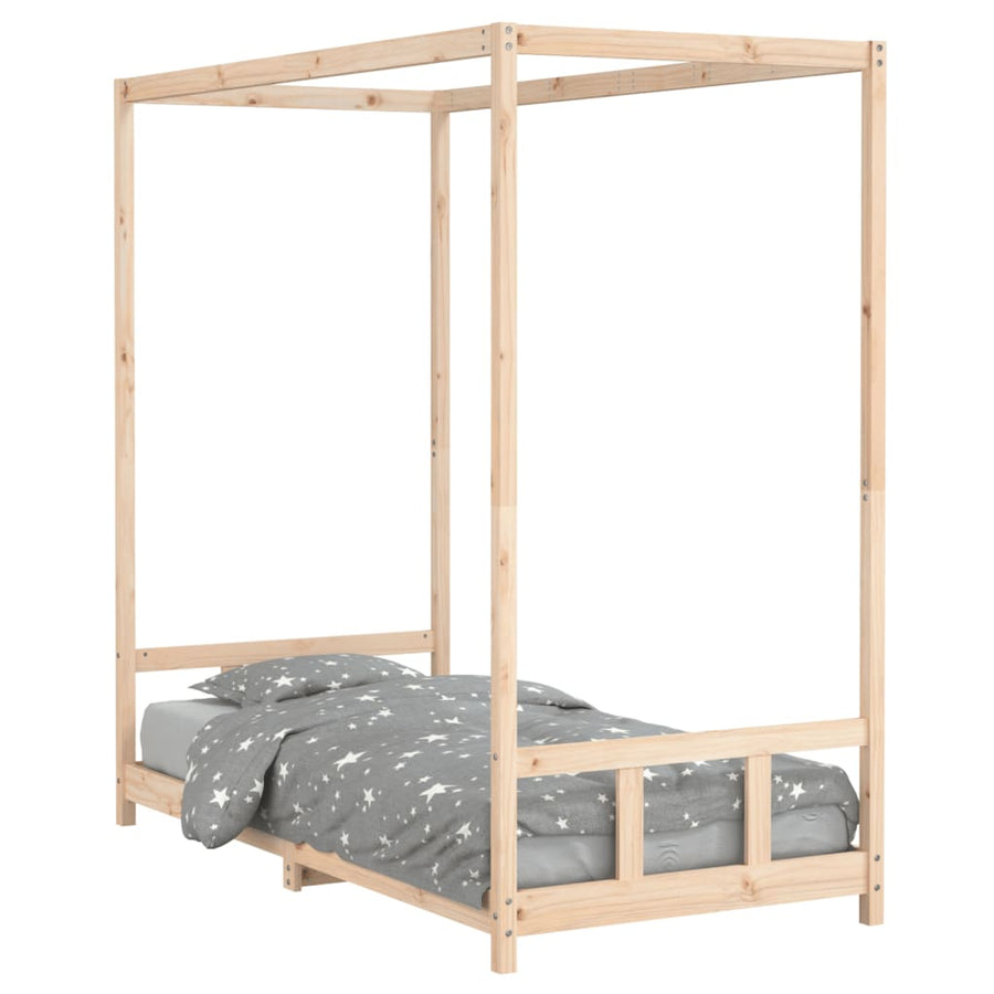 Kinderbedframe 90X190 Cm Massief Grenenhout
