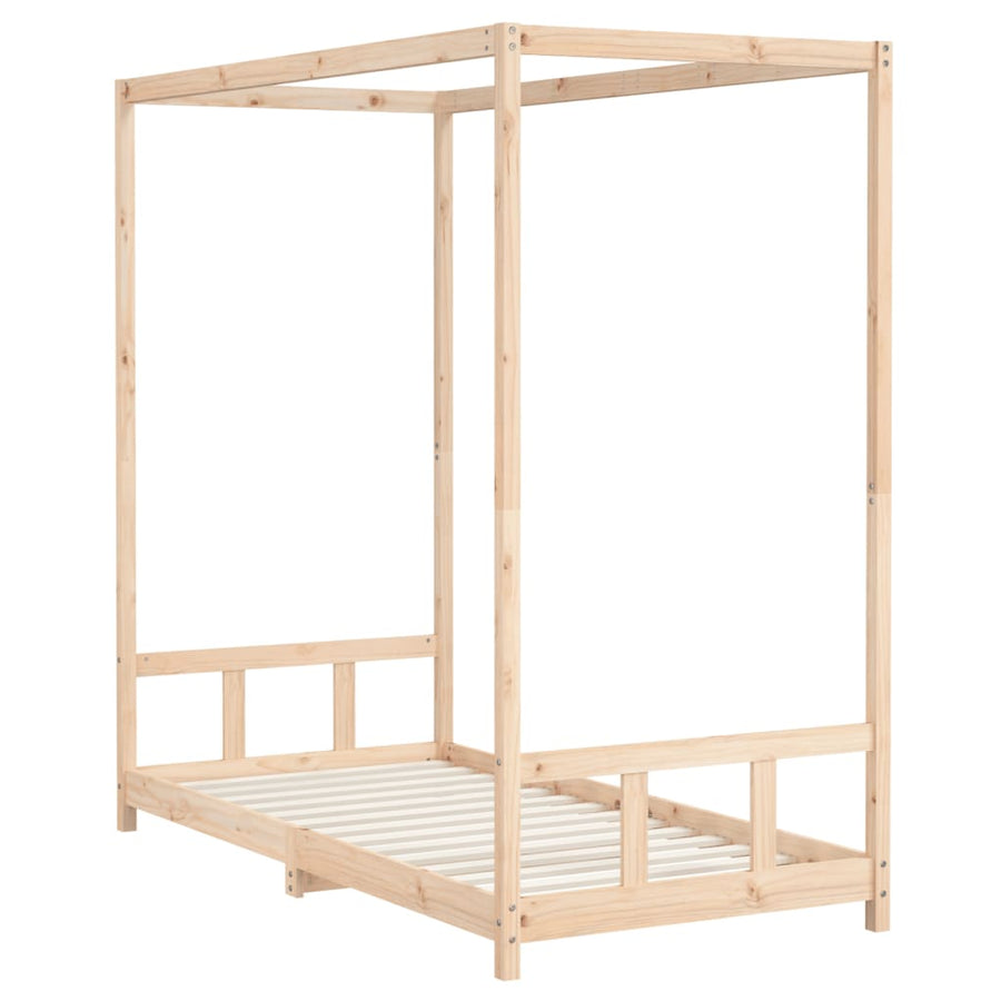 Kinderbedframe 90X190 Cm Massief Grenenhout