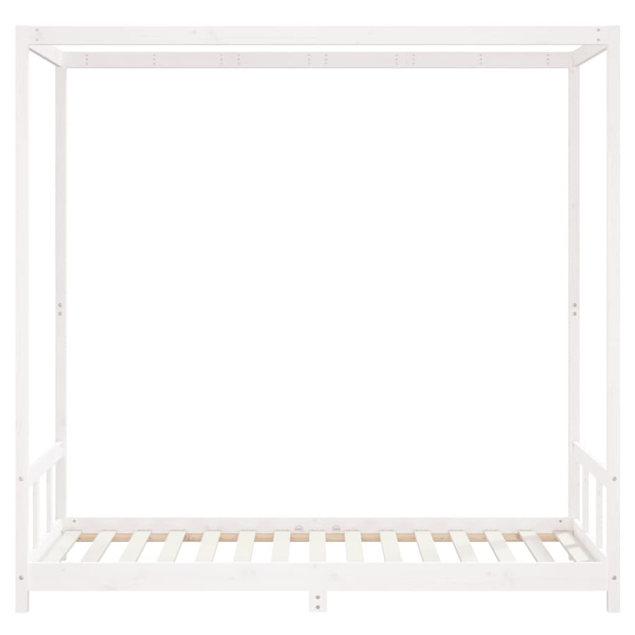 Kinderbedframe 90X190 Cm Massief Grenenhout Wit