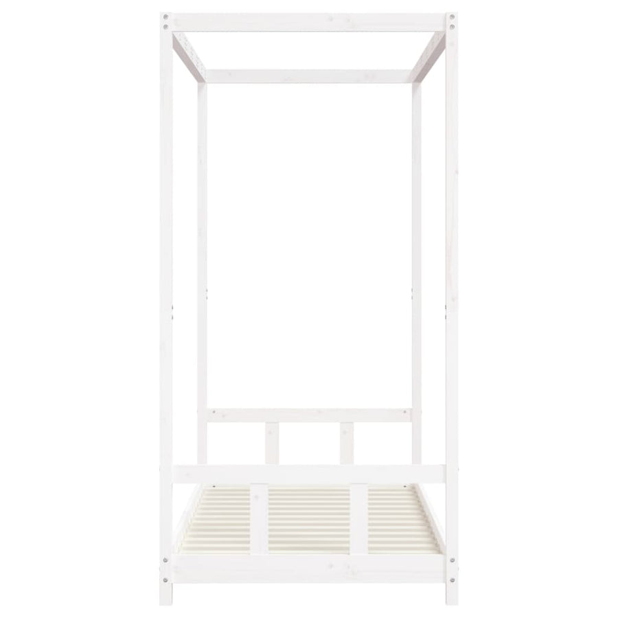 Kinderbedframe 90X190 Cm Massief Grenenhout Wit