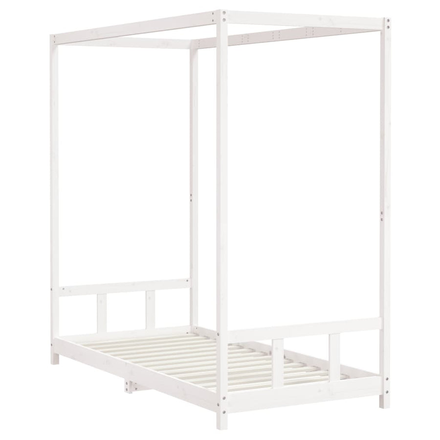 Kinderbedframe 90X190 Cm Massief Grenenhout Wit