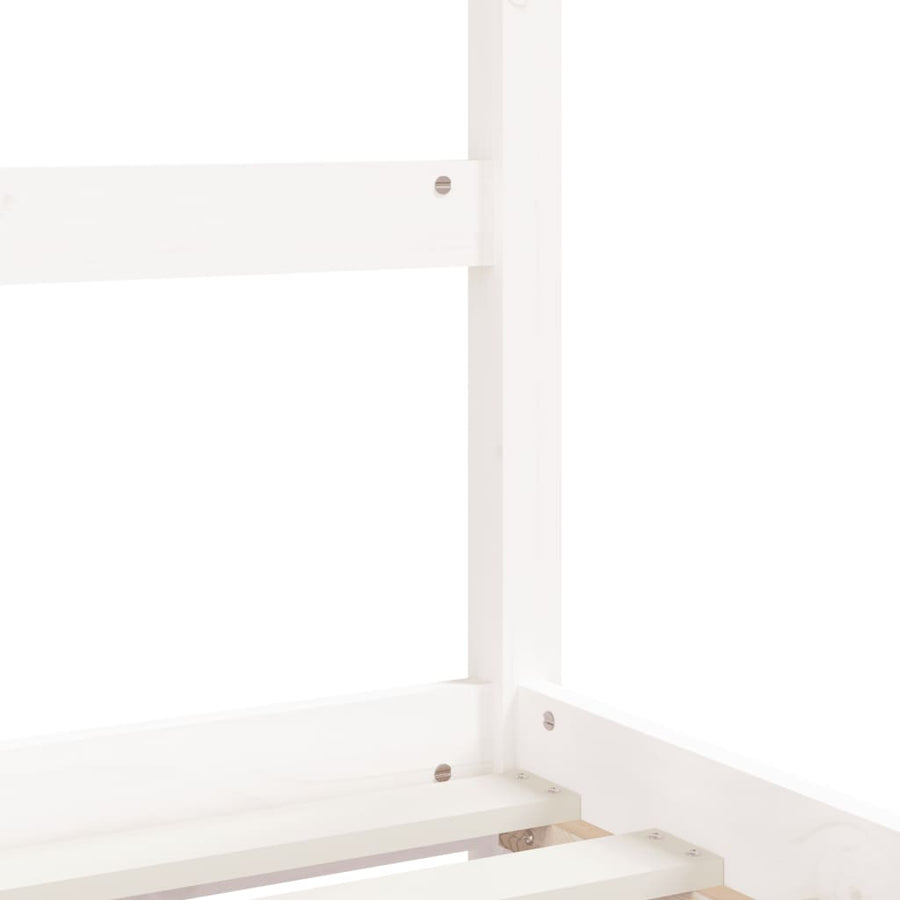 Kinderbedframe 90X190 Cm Massief Grenenhout Wit