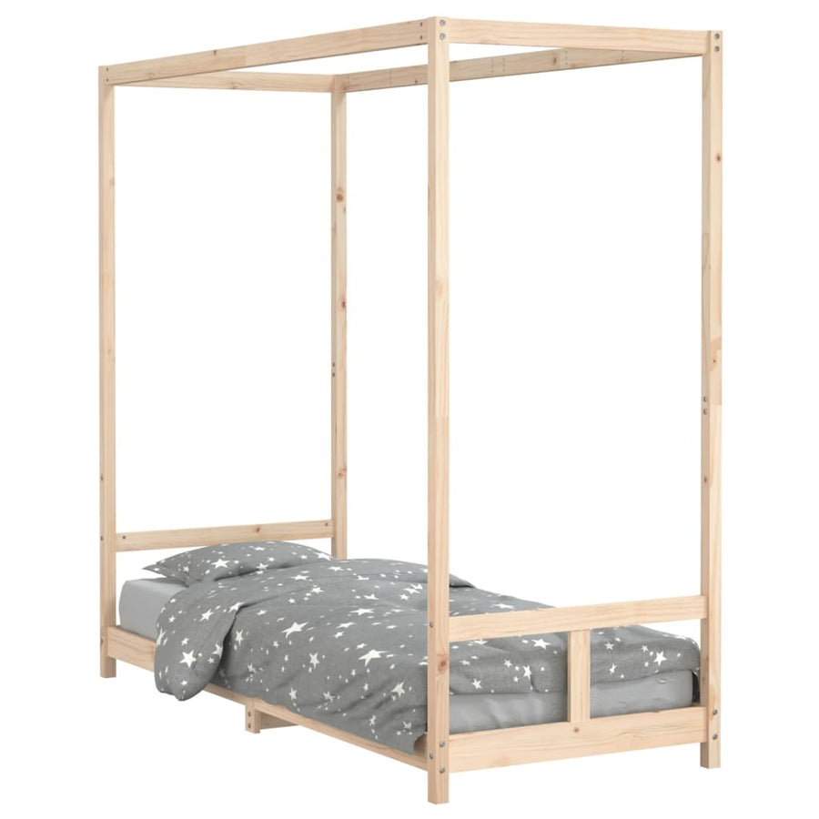 Kinderbedframe 80X200 Cm Massief Grenenhout