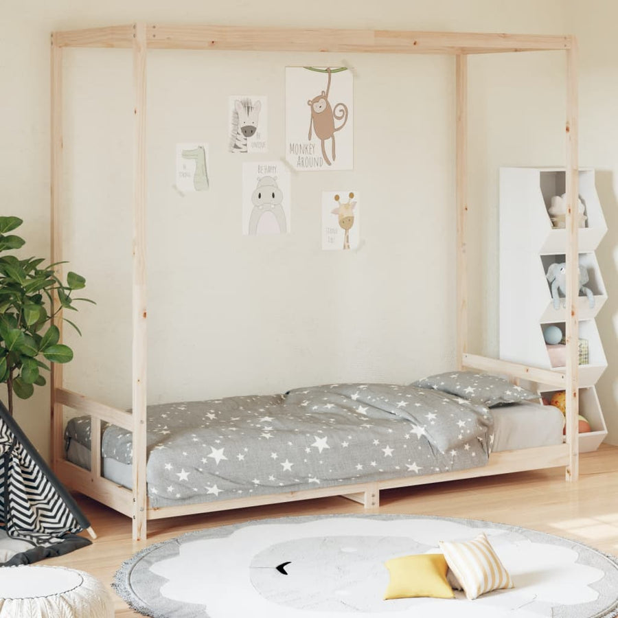 Kinderbedframe 80X200 Cm Massief Grenenhout