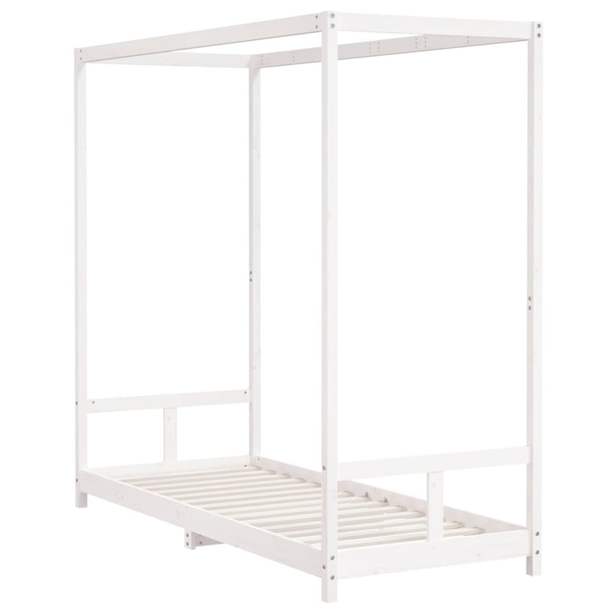 Kinderbedframe 80X200 Cm Massief Grenenhout Wit