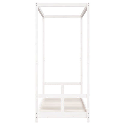 Kinderbedframe 80X200 Cm Massief Grenenhout Wit