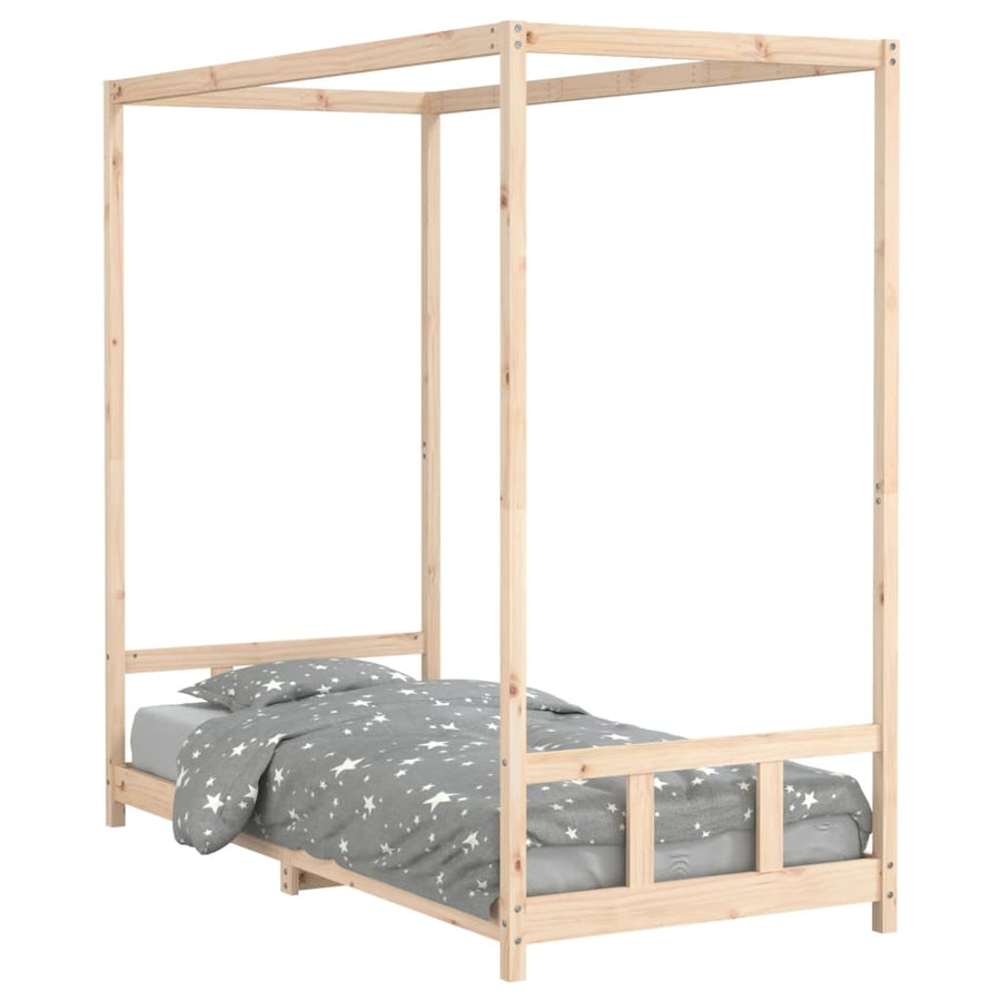 Kinderbedframe 90X200 Cm Massief Grenenhout