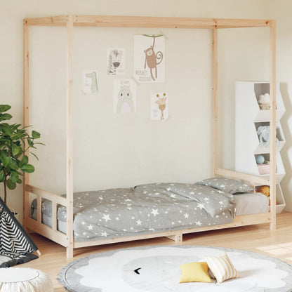 Kinderbedframe 90X200 Cm Massief Grenenhout